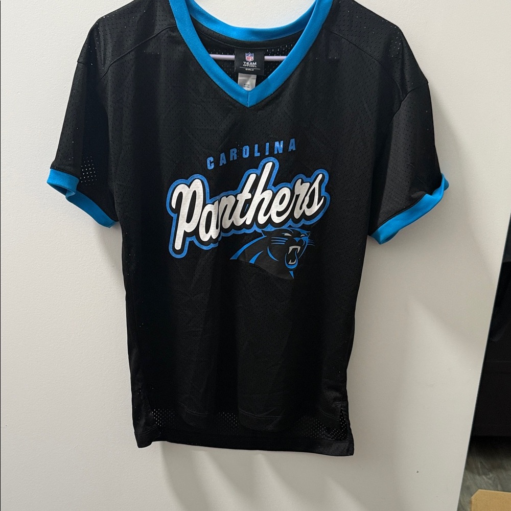 NWT Carolina Panthers Women's Black and Blue Jersey